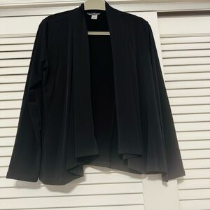 Black open front layer- slightly fitted- Medium